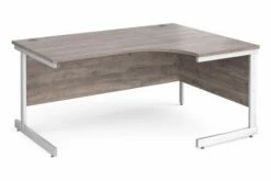 All Grey Oak C-Leg Ergonomic Desk Right