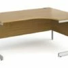 All Oak C-Leg Ergonomic Desk Right