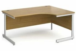 All Oak C-Leg Ergonomic Desk Right