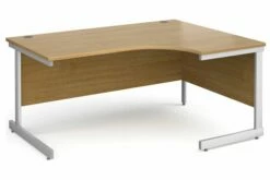 Thrifty Next-Day Right Hand Ergonomic Desk Oak