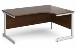 All Walnut C-Leg Ergonomic Desk Right