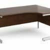 Thrifty Next-Day Right Hand Ergonomic Desk Walnut