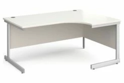 Thrifty Next-Day Right Hand Ergonomic Desk White