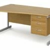 Tully I Left Hand Wave Desk 3 Drawers