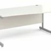 All White C-Leg Wave Desk Right