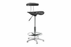 Low Back Polypropylene Draughtsman Chair (Black)