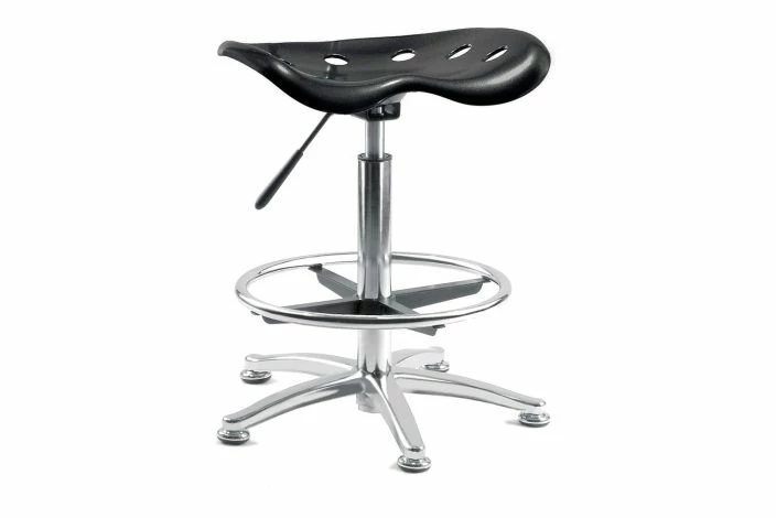 Polypropylene Draughtsman Stool (Black)