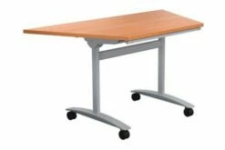 Pivot Trapezoidal Flip Top Mobile Table