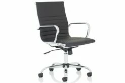 Besos Medium Back Bonded Leather Executive Chair (Black)