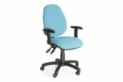 Educate High Back Fabric Operator Chair With Height Adjustable Arms