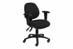 Educate Medium Back Fabric Operator Chair With Height Adjustable Arms