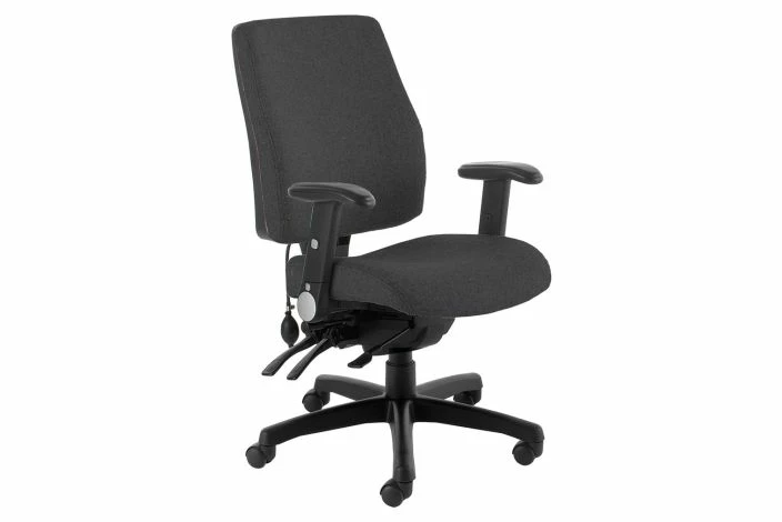 Indre High Back Fabric Operator Chair With Folding Arms