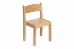 Pack Of 4 Beech Stacking Chairs