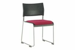 Bennett Stacking Skid Base Chair With Seat Pad