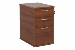 All Walnut Desk High Pedestal