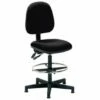Boulder Medium Back Fabric Draughtsman Chair (Charcoal)
