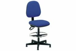 Boulder Medium Back Fabric Draughtsman Chair (Blue)