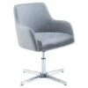 Romero Armchair With Chrome Swivel Base