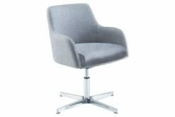 Romero Armchair With Chrome Swivel Base