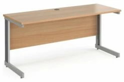 All Beech Deluxe Narrow Rectangular Desk