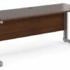 All Walnut Deluxe Narrow Rectangular Desk