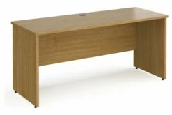 All Oak Panel End Narrow Rectangular Desk