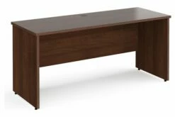 All Walnut Panel End Narrow Rectangular Desk