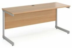 Thrifty Next-Day Narrow Rectangular Desk Beech