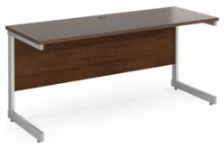 Thrifty Next-Day Narrow Rectangular Desk Walnut