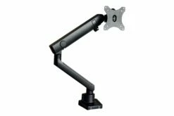 All Black Gas Spring Single Monitor Arm