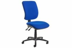Isla High Back Fabric Operator Chair No Arms (Blue)