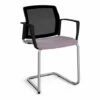 Yarra Mesh Back Cantilever Chair With Fixed Arms