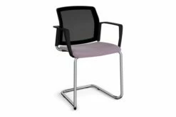 Yarra Mesh Back Cantilever Chair With Fixed Arms
