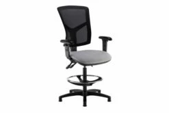 Rapel Mesh High Back Draughtsman Chair With Adjustable Arms