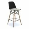 Sylvia Wooden Frame Stool With Seat Pad