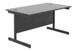 All Black C-Leg Rectangular Desk