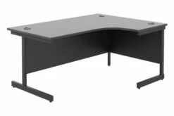 All Black C-Leg Right Hand Ergonomic Desk