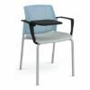 Yarra Perforated Back Stacking Chair With Writing Tablet