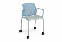 Yarra Perforated Back Mobile Chair With Fixed Arms