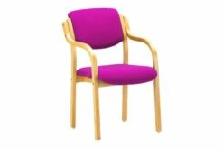 Bilton Upholstered Stacking Chair With Arms