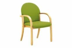 Casson Upholstered Stacking Chair With Arms