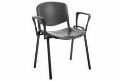 Pack Of 4 Plastic Stacking Conference Chairs With Arms