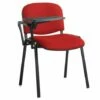 Pack Of 4 Black Frame Conference Chairs With Writing Tablets