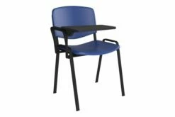Volta Plastic Conference Chair With Writing Tablet (Black Frame)
