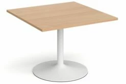All Beech Trumpet Base Square Extension Table