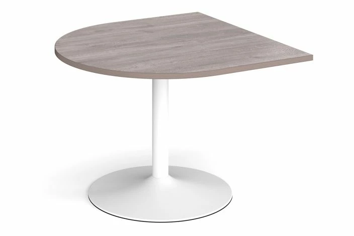 All Grey Oak Trumpet Base Radial Extension Table