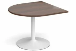 All Walnut Trumpet Base Radial Extension Table