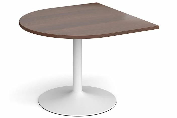 All Walnut Trumpet Base Radial Extension Table