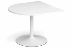 All White Trumpet Base Radial Extension Table