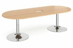 Babstock Power Ready Radial End Boardroom Table